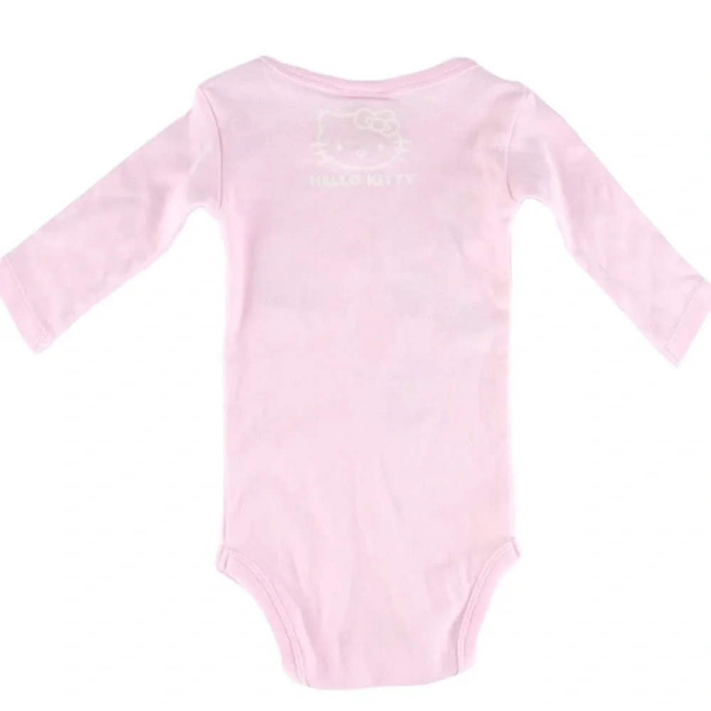 Hello Kitty Baby Girl Pink Organic Cotton Long Sleeve Onesie NWT